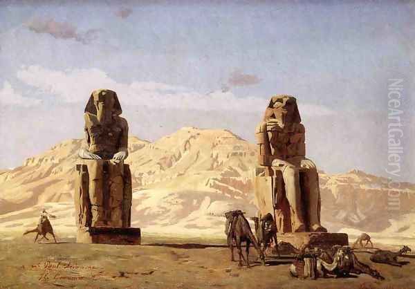 Memnon and Sesostris, (study) Oil Painting by Jean-Leon Gerome