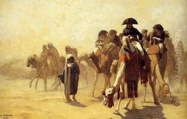 General Bonaparte With His Military Staff In Egypt Oil Painting by Jean-Leon Gerome