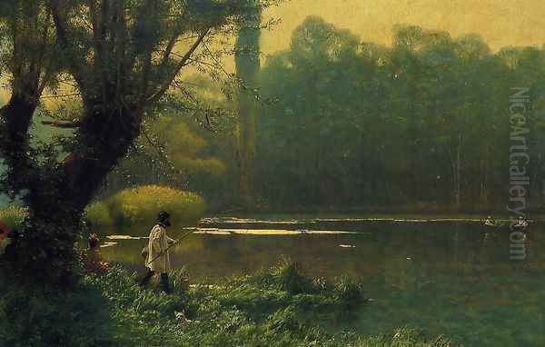 Summer Afternoon on a Lake Oil Painting by Jean-Leon Gerome