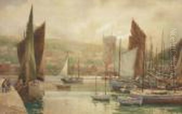 St. Ives Harbour. Oil Painting by Arthur White