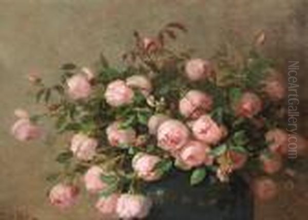 Peonies Oil Painting by Edith White