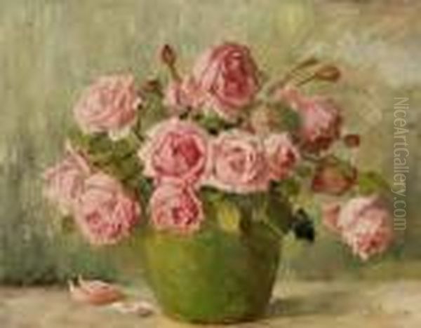 Still Life- Roses Oil Painting by Edith White