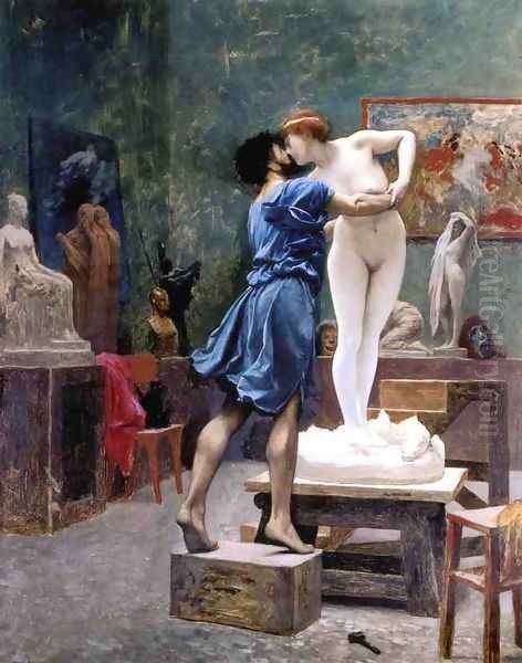 Pygmalion and Galatea (study) Oil Painting by Jean-Leon Gerome