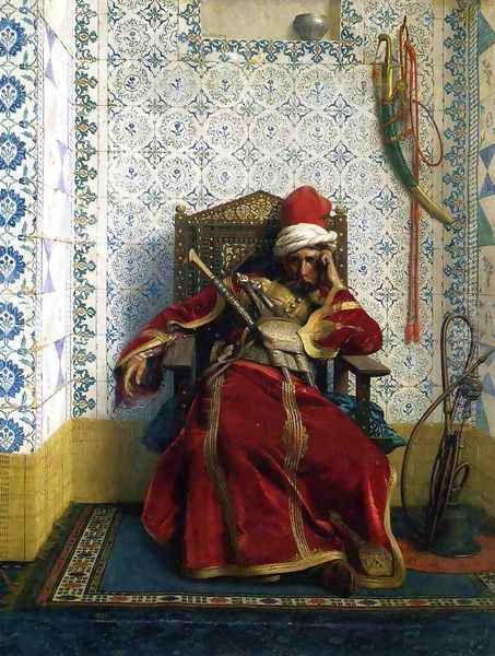 Markos Botsaris Oil Painting by Jean-Leon Gerome