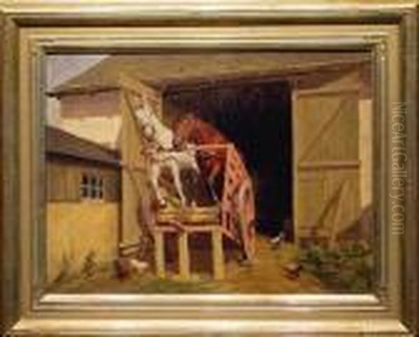 Horses Oil Painting by Frank Reed Whiteside