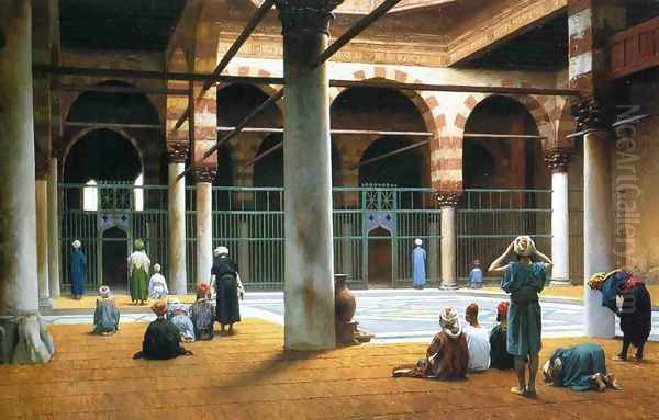 Interior of a Mosque Oil Painting by Jean-Leon Gerome