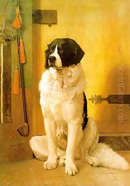 Study Of A Dog Oil Painting by Jean-Leon Gerome