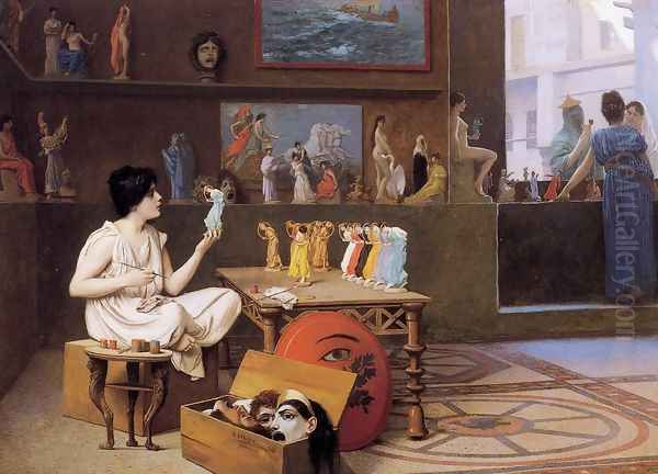 Painting Breathes Life Into Sculpture Ii Oil Painting by Jean-Leon Gerome