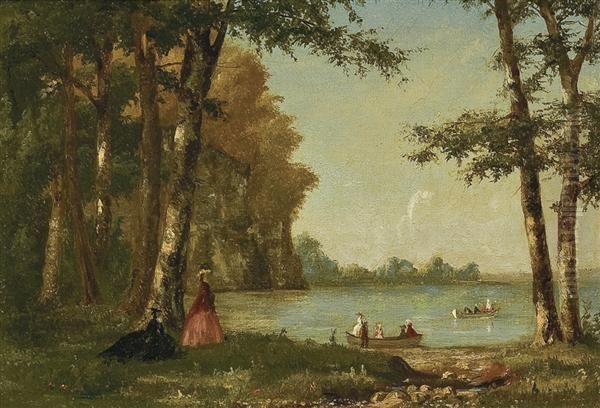 The Boating Party Oil Painting by Thomas Worthington Whittredge