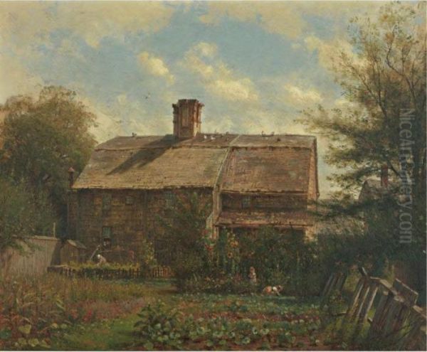 Old House, Newport Oil Painting by Thomas Worthington Whittredge