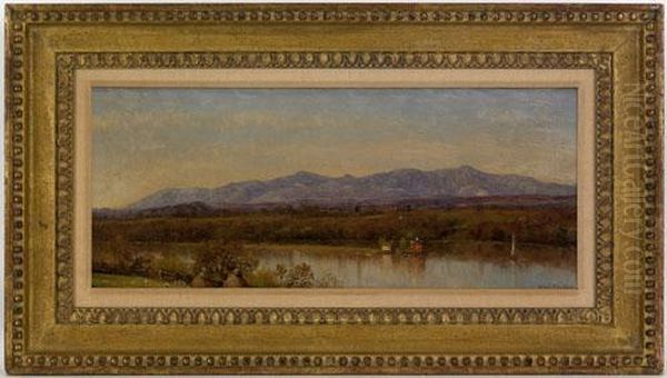 Hudson River Scene Oil Painting by Thomas Worthington Whittredge