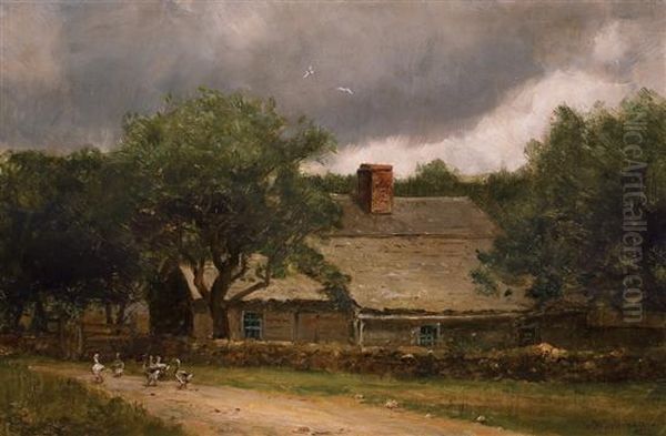 Palmer House, Sakonnet, Rhode Island Oil Painting by Thomas Worthington Whittredge