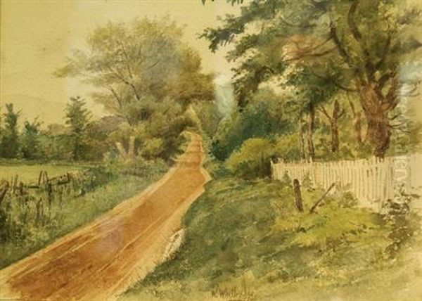 Old Country Road Oil Painting by Thomas Worthington Whittredge