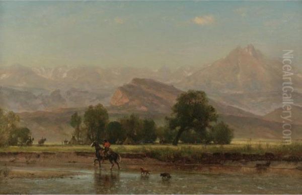 On The Platte River Oil Painting by Thomas Worthington Whittredge