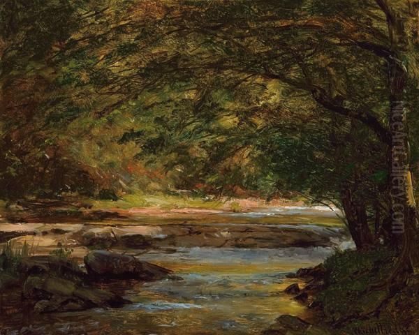 ''sun On The Brook'' Oil Painting by Thomas Worthington Whittredge