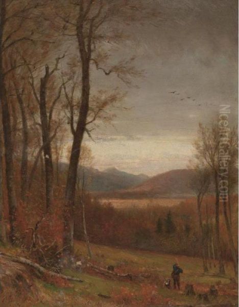 The Huntsman Oil Painting by Thomas Worthington Whittredge