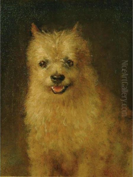 Whittredge's Dog Oil Painting by Thomas Worthington Whittredge