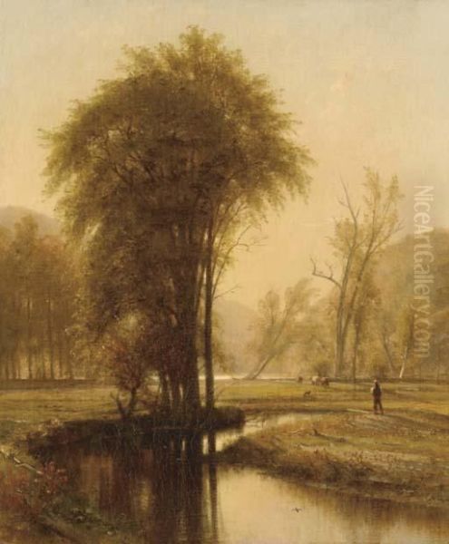 Indian Summer Oil Painting by Thomas Worthington Whittredge