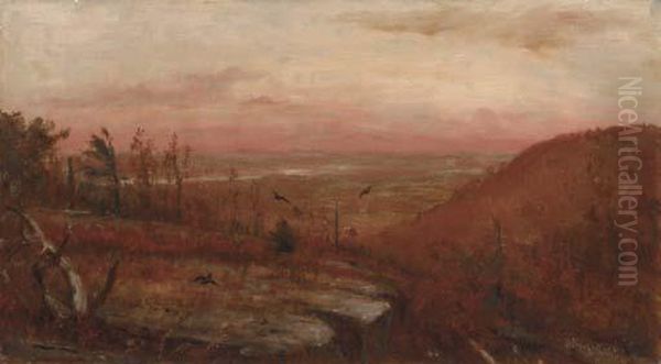 Twilight, Kauterskill Clove Oil Painting by Thomas Worthington Whittredge