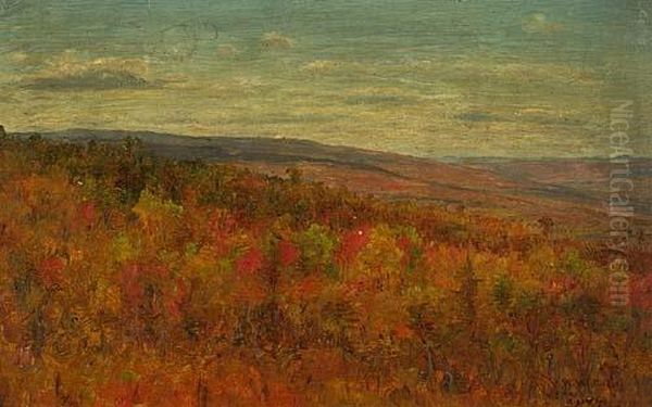 Autumn Landscape Oil Painting by Thomas Worthington Whittredge