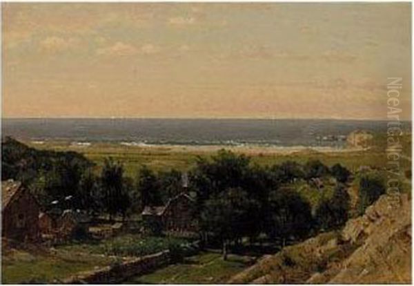 A Home By The Sea, Newport Oil Painting by Thomas Worthington Whittredge