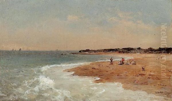 Afternoon On The Beach Oil Painting by Thomas Worthington Whittredge