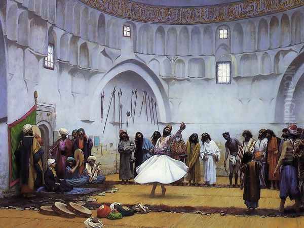 Whirling Dervishes Oil Painting by Jean-Leon Gerome