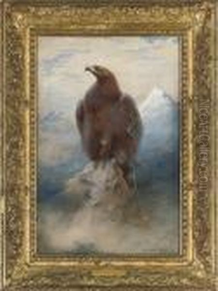 The Eagle Oil Painting by Charles Whymper