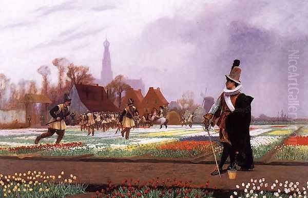 The Tulip Folly Oil Painting by Jean-Leon Gerome