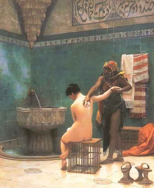 The Bath Oil Painting by Jean-Leon Gerome