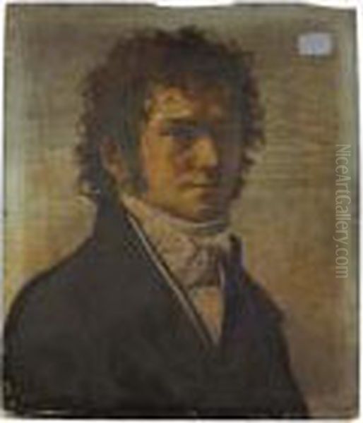 Portrait D'homme Oil Painting by Jean-Baptiste Jos. Wicar