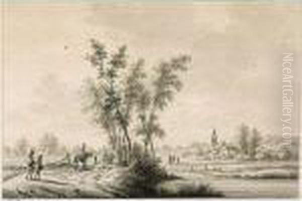 A View Of Leksmond Oil Painting by Nicolaes Wicart