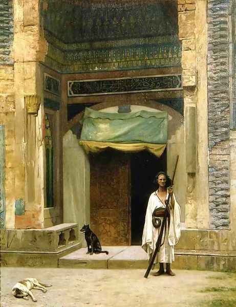 Door of the Green Mosque Oil Painting by Jean-Leon Gerome