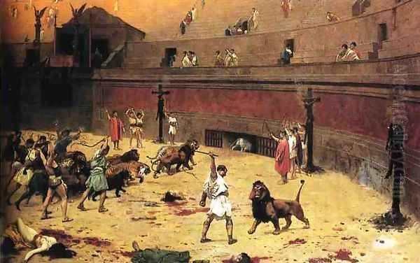 Departure of the Cats from the Circus Oil Painting by Jean-Leon Gerome