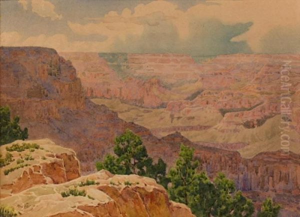 A View Of The Grand Canyon Oil Painting by Gunnar M. Widforss