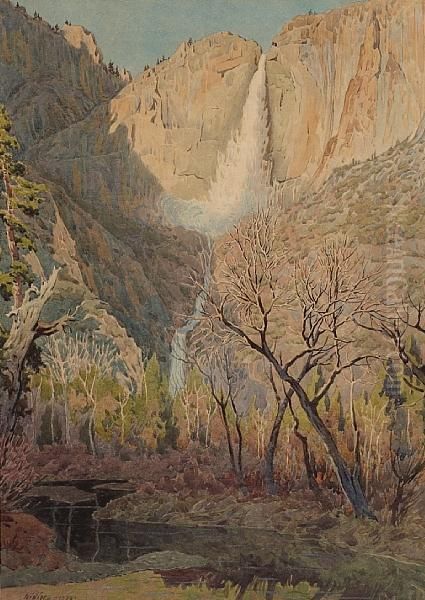 Yosemite Falls Oil Painting by Gunnar M. Widforss