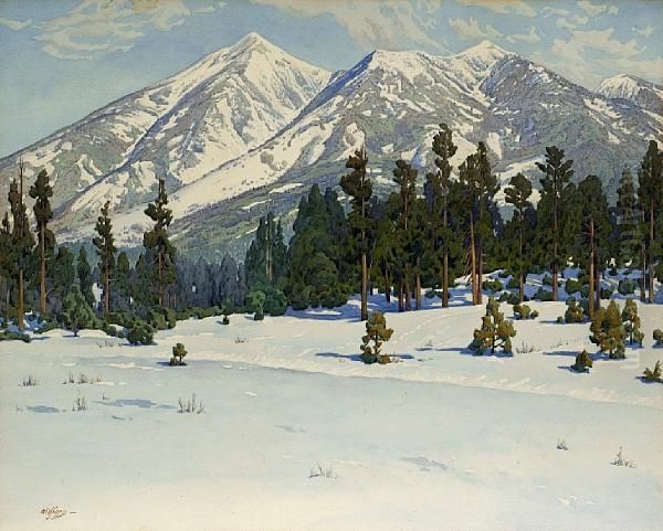 San Francisco Peaks, Arizona Oil Painting by Gunnar M. Widforss