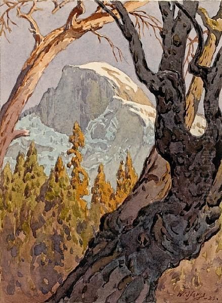 A View Of Half Dome Oil Painting by Gunnar M. Widforss