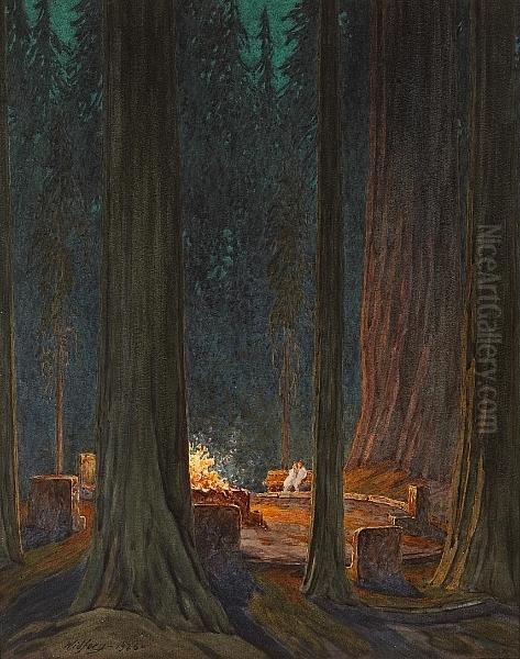 Bohemian Grove Oil Painting by Gunnar M. Widforss