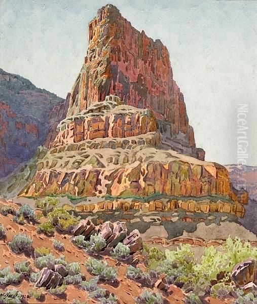 Zoroaster Temple Oil Painting by Gunnar M. Widforss