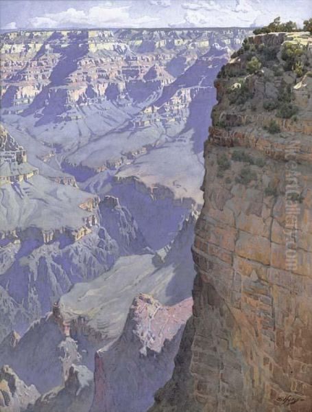 The Grand Canyon Of Arizona Oil Painting by Gunnar M. Widforss