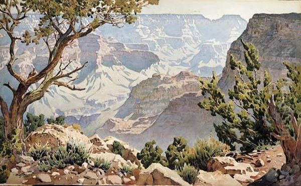 Grand Canyon Oil Painting by Gunnar M. Widforss