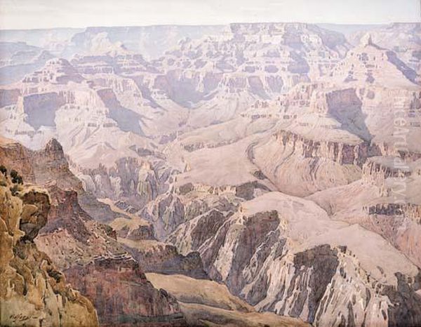 Yavapai Point Oil Painting by Gunnar M. Widforss