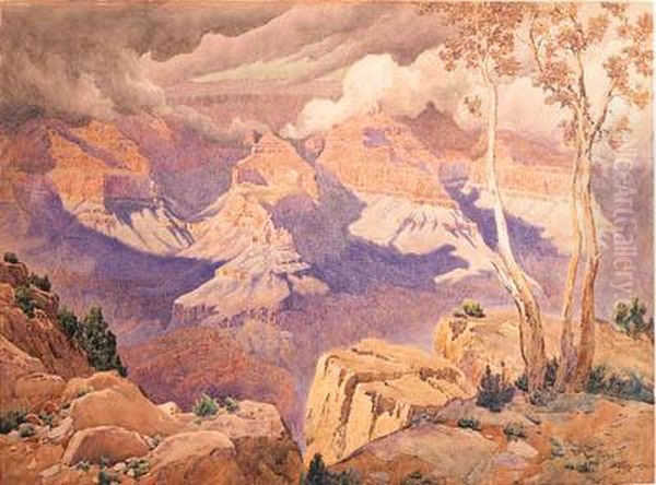 Grand Canyon Oil Painting by Gunnar M. Widforss