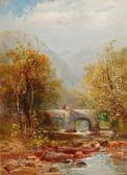 River Landscape 
Signed (lower Left) Oil Painting by William Widgery