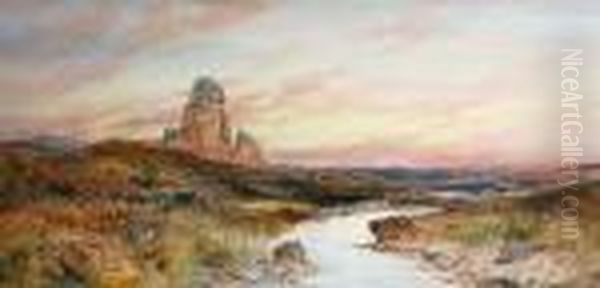 Sunset On The Moors Oil Painting by William Widgery