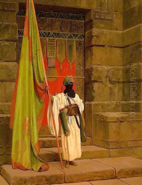 Unfolding the Holy Flag (The Standard Bearer) Oil Painting by Jean-Leon Gerome