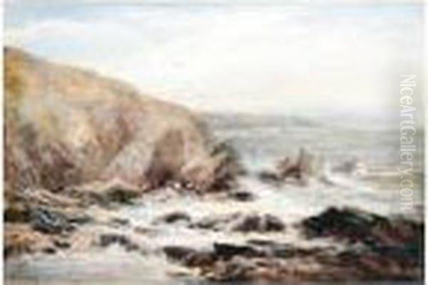 Coastal Scene Oil Painting by William Widgery