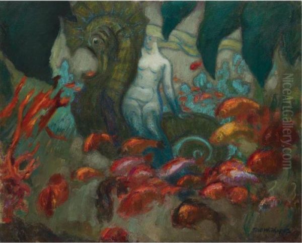 Underwater Kingdom Oil Painting by David O. Widhopff