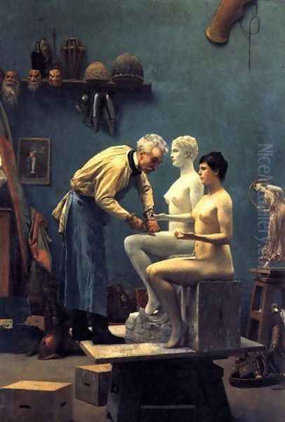 The Artist's Model Oil Painting by Jean-Leon Gerome